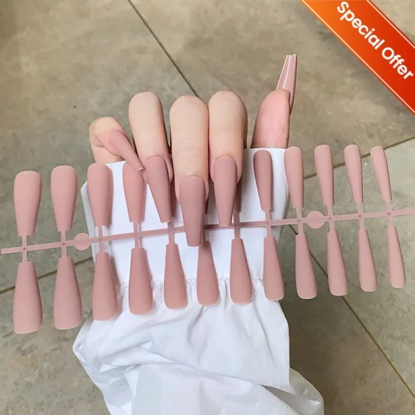20/24Pcs Leopard Print Press On Nail Oval Head French Wearable False Nail Tips Solid Color Reusable Full Cover Fake Nails - Image 6