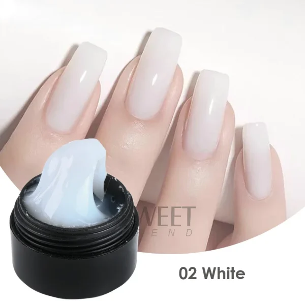 5ml Crystal Soft Solid Extension Nail Gel Clear Nude Pink Acrylic Carving Flower Jelly Shaping DIY Model Manicure Varnish Tools - Image 4