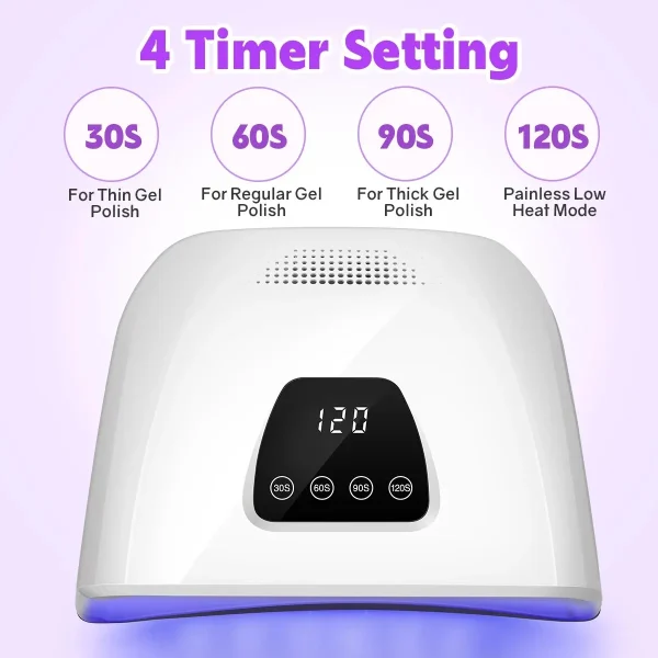 Professional Nail Drying Lamp for Manicure UV LED Nail Lamp For Gel Polish Dryer Machine With Auto Sensor Touch Screens - Image 3