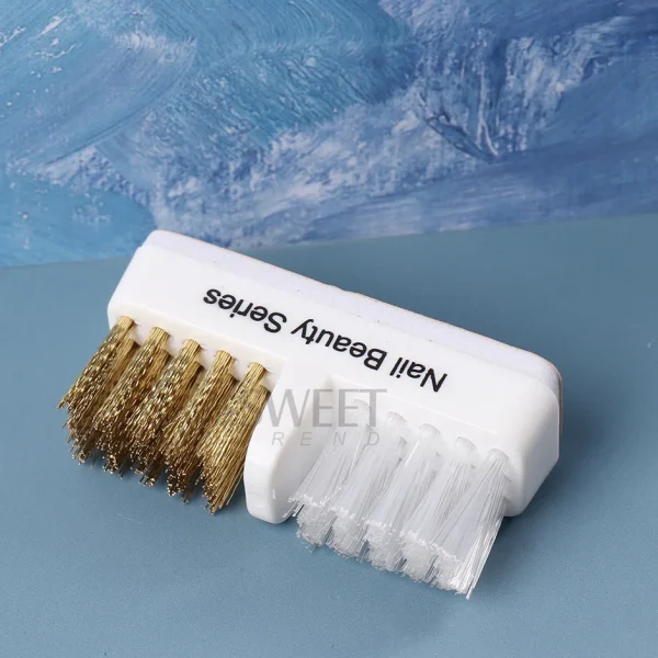 1pcs Electric Nail Grinding Head Cleaning Brush Portable Manicure Drills Bits Cleanser Dual Copper Wire Brush Clean Tools - Image 5