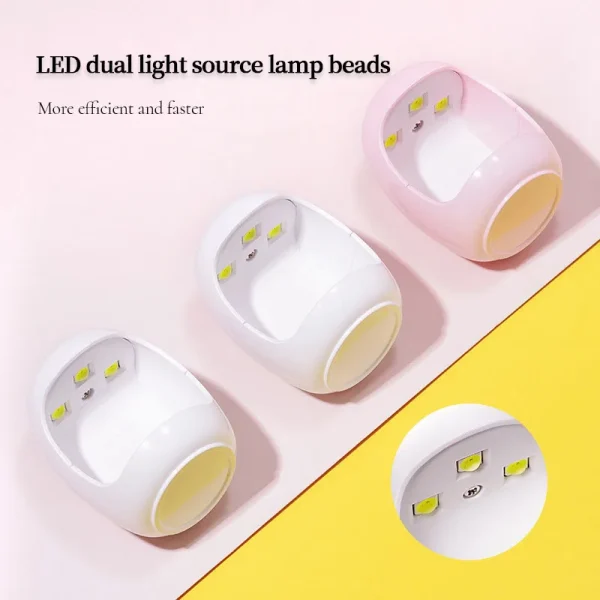 YIKOOLIN 6W Mini LED Nail Lamp UV LED USB Lamp Cute Mini Eggshell Quick Drying Portable Gel Nail Lamp Gel Curing With USB Free - Image 3