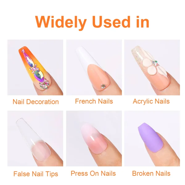 5pcs/2pcs 7g Super Strong Nail Glue For False Nail Tips, Acrylic Nails,Press OnNails,Fake Nails Art Decoration Lasting Adhesion - Image 2