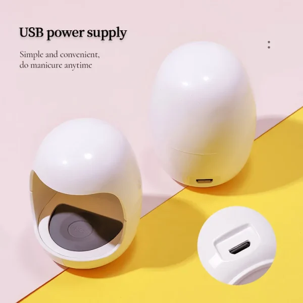 YIKOOLIN 6W Mini LED Nail Lamp UV LED USB Lamp Cute Mini Eggshell Quick Drying Portable Gel Nail Lamp Gel Curing With USB Free - Image 4