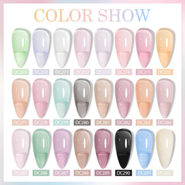 Mtssii 7ml Jelly Nude Gel Polish Translucent Pink Milky White Nail Gel Manicure UV LED Semi Permanent Soak Off Nail Polish - Image 2
