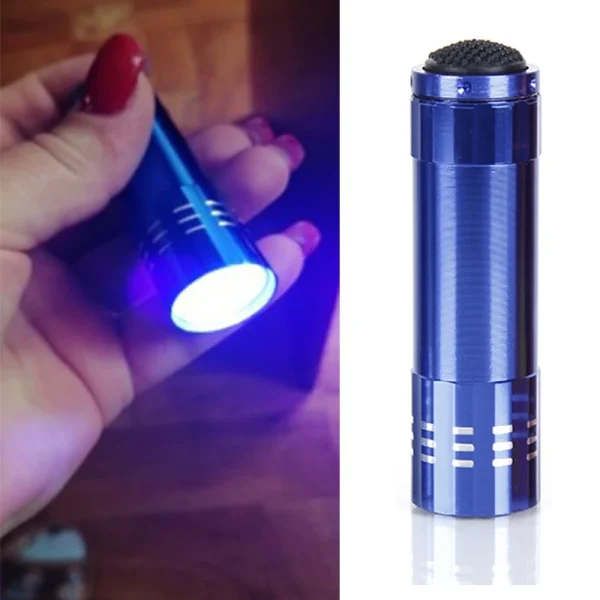 Mini 9 LED UV Light Lamp Flashlight UV Gel Adhesive Glue Curing Lamp Light Handheld Nail Dryer UV Flashlights Detector Nail Tool - Image 2