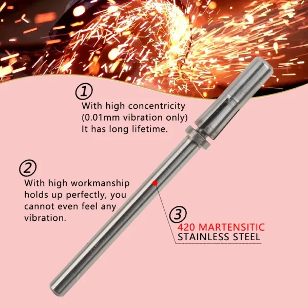 3mm Mini White Sanding Bands Stainless Steel Nail Drill Bits Mandrel Electric Manicure Accessories Tool - Image 3