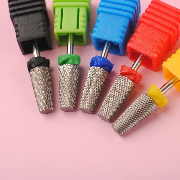 5 in 1 Nail Drill Bits Tungsten Steel Cross Teeth Manicure File Nail Cutter Acrylic or Hard Gel Nail Polish Remove Drill Bit - Image 4