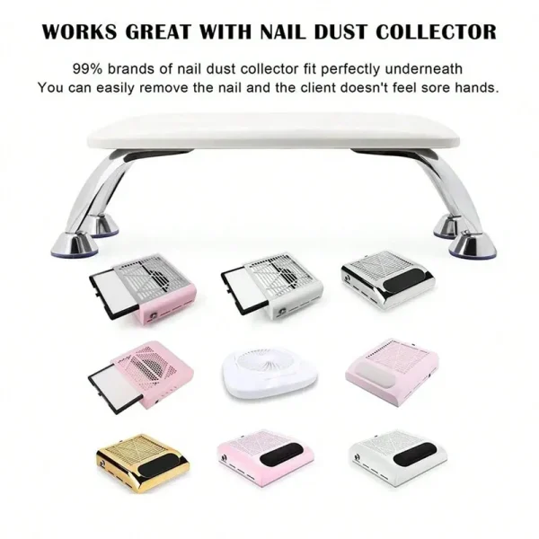 Pillow Microfiber leather manicure hand pad Removable and washable Light luxury hand pillow Nail special - Image 3