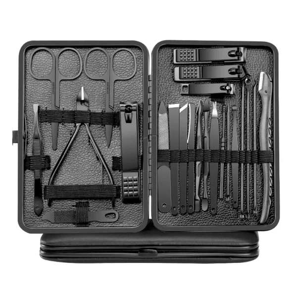 23 pcs Stainless Steel Nail Cutter and Pedicure Scissors Set - Portable Manicure and Pedicure Tool Set with Eagle Hook - Image 6
