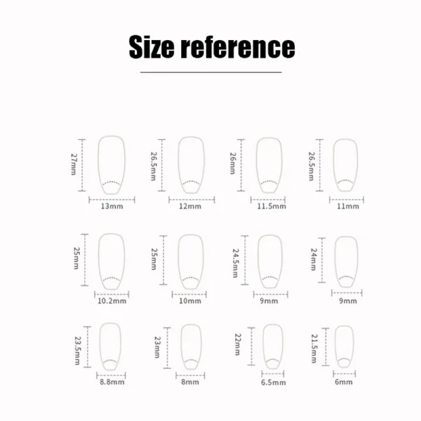 24pcs Coffin Shaped Fake Nails +1 Nail File +1 Jelly - Image 6