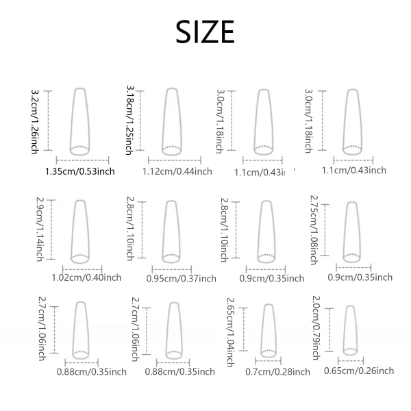 24-piece Long French Minimalist Flash Fingernail with 1 Jelly Gel and 1 Nail File - Image 4