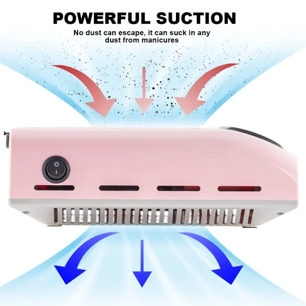 Upgrade Nail Dust Collector Extractor Fan For Manicure Machine Powerful Nail Vacuum Cleaner With Remove Filter Nail Equipment - Image 3