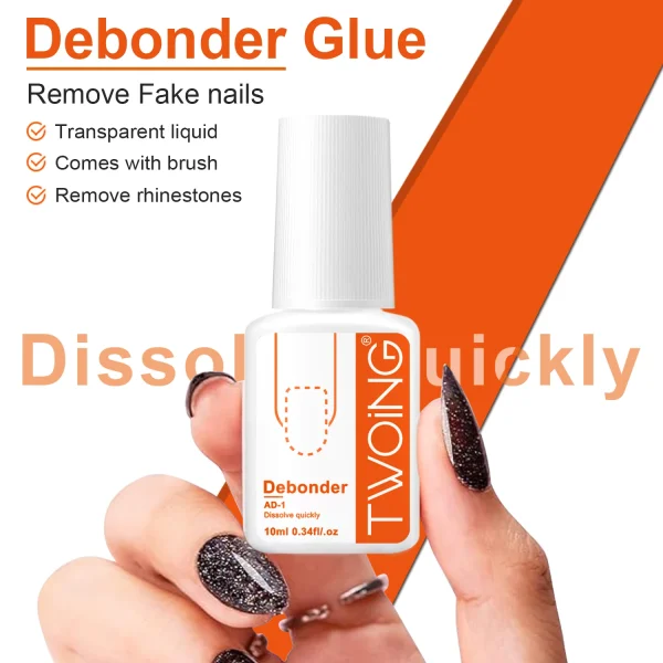 10ml Debonder Glues For Removeing False Nails Rhinestone Remover Tools, Manicure Accessories Fast Dissolve Liquid Nail Art Tool - Image 3