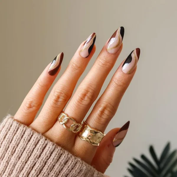 24Pcs Mid-length French Fake Nail with Silver Edge Design Round Head Almond False Nail Wearable Simple Finished Press on Nails - Image 4