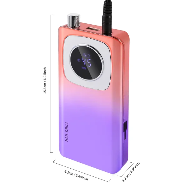 LIMEGIRL V4 45000RPM Electric Portable Nail Drill Machine Rechargeable for Gel Nails Polish Portable Nail File Manicure Tools - Image 6