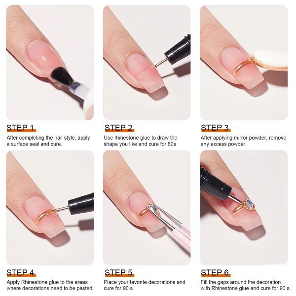 15mL Gel Nail Glue for Rhinestones for Nails Super Adhesive NO Wipe Nail Gem Glue for Nail Crystals Beads Diamonds Sticker 3D - Image 6