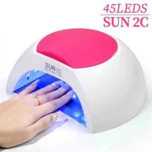 Sun2C Nail Lamp 48W Gel Polish Dryer Pedicure Light Manicure Lamp Nail Art Gel Dryer Machine LED UV Nail Lamp No Black Handed