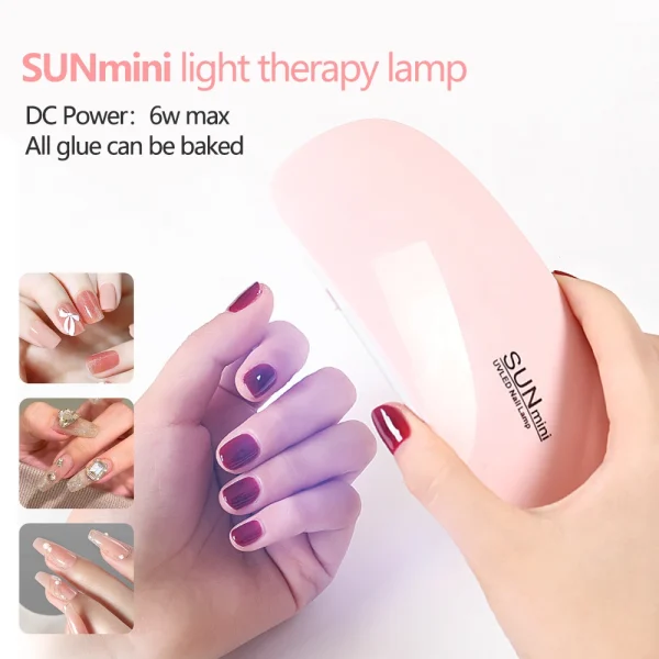 Foldable Nail Lamp 6w Uv Led Lamp For Nails Machine 6 Uv Leds Gel Nail Polish Dryer Lamp Manicure Tool Professional Equipme - Image 2