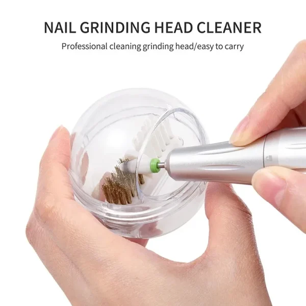 Copper Wire Cleaning Brush Grinding Head Cleaner Electric Sander Soft and Hard Hair Dust Nail Art Tool - Image 5