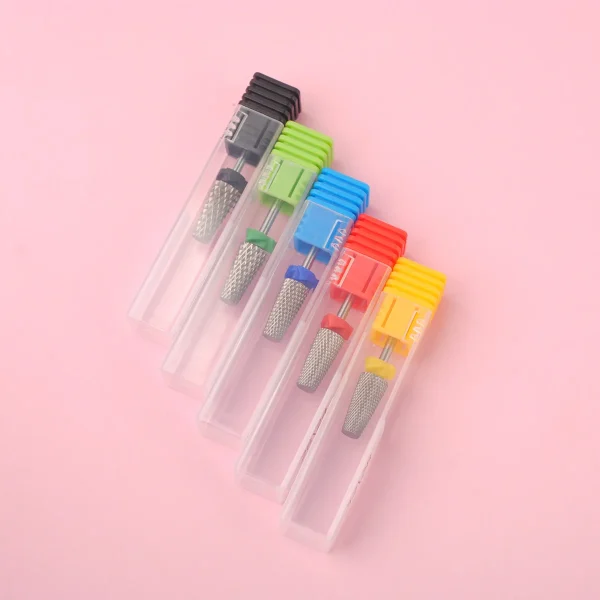 5 in 1 Nail Drill Bits Tungsten Steel Cross Teeth Manicure File Nail Cutter Acrylic or Hard Gel Nail Polish Remove Drill Bit - Image 6