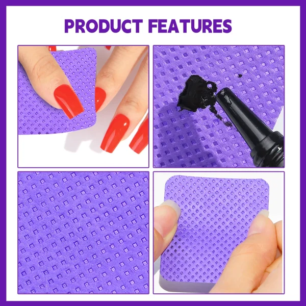 Lint-Free Nail Polish Remover Cotton Wipes UV Gel Tips Remover Cleaner Paper Pad Nails Polish Art Cleaning Manicure Tools - Image 4