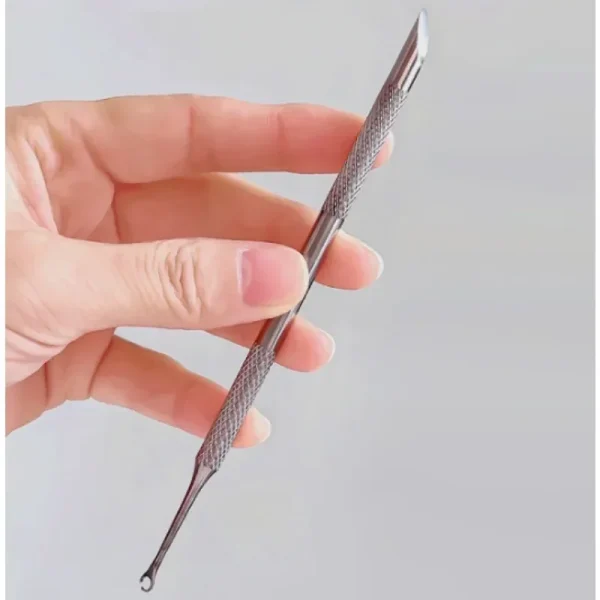 New Nail Double-ended Use Stainless Steel Circle Beveled Head Cuticle Pusher Remover Manicure Sticks Tool Nail Art Tool - Image 3
