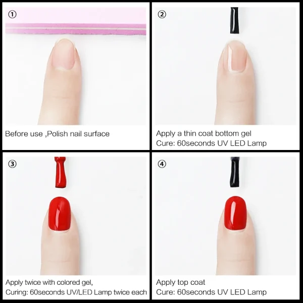 NAILCO 15ml Top Coat And Base Coat Art Design Gel Nail Polish UV Top Base Coat UV LED Soak Off Gel For Nail Decoration Varnish - Image 6