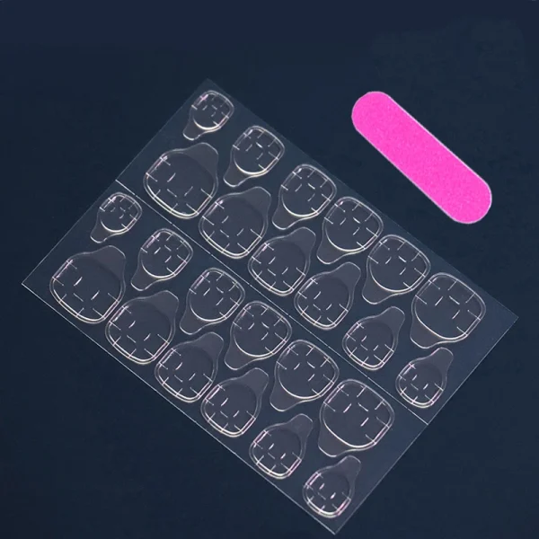 24pcs Coffin Shaped Fake Nails +1 Nail File +1 Jelly - Image 5