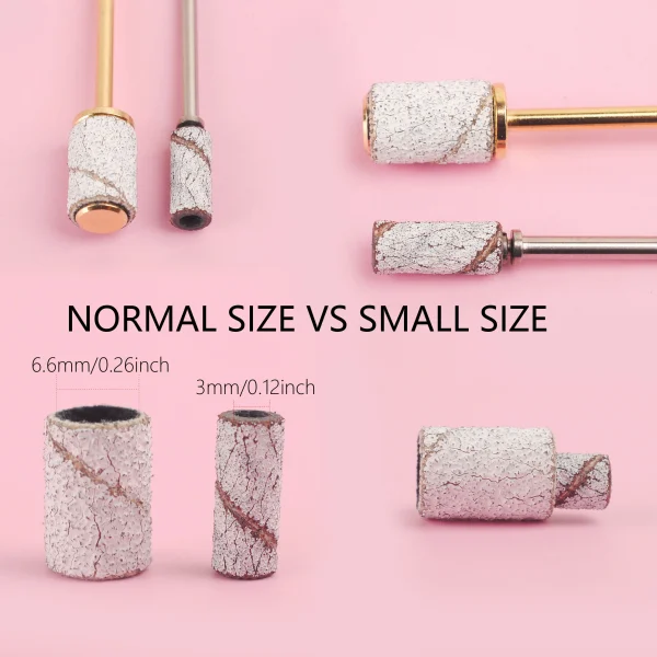 3mm Mini White Sanding Bands Stainless Steel Nail Drill Bits Mandrel Electric Manicure Accessories Tool - Image 2