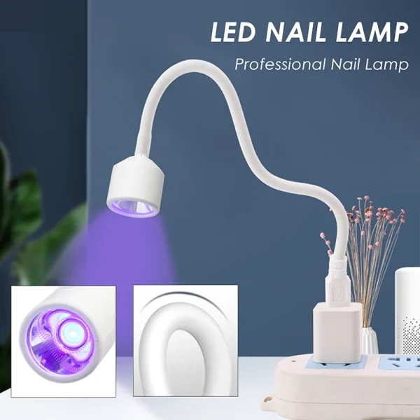 Mini USB UV/LED Light for Gel Nails 360 Degree Freely Adjustable Tube Nail Dryer Convenient UV Lamp For Nails Art Decoration - Image 6