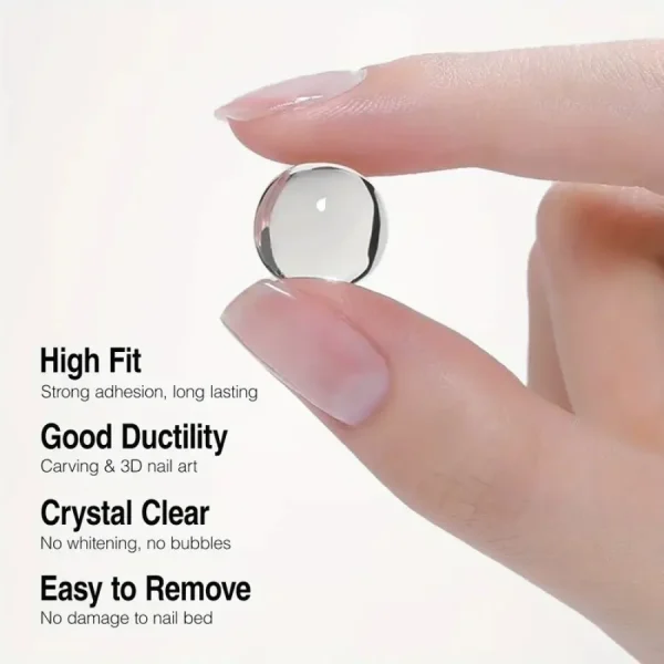 5ml 3D Clear Nail Gel and Nail Art Mirror Powder Create metallic three-dimensional nail art 3D Painting Gel - Image 4