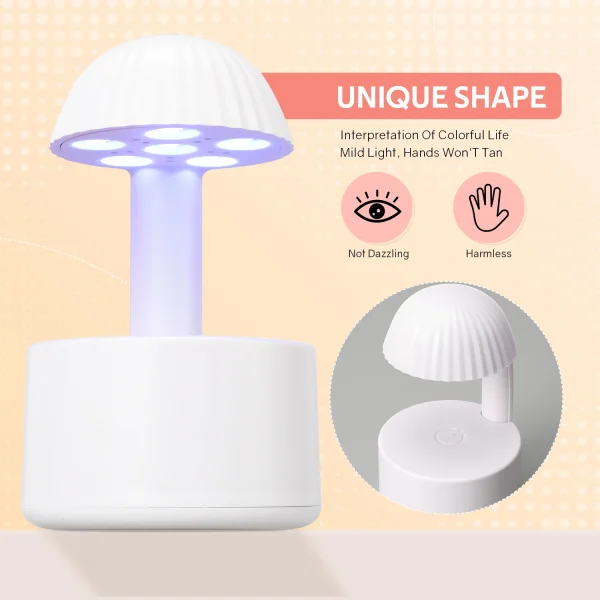 Mini UV LED Nail Lamp 6 LEDs Nail Dryer Type-C Charging Portable Manicure Lamp with Smart Induction Nail Art Tools - Image 4